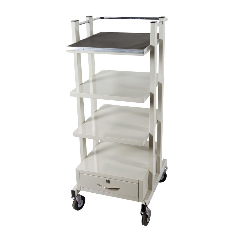 Carro Porta Equiро Endoscópico para Clínicas - NEXUS FLEX VOI2011 - Beige - con Cajon y Ruedas - Estructura Acero Inoxidable Carro Porta Equipo Médico Para Hospital Carro Porta Equipo Médico Para Clínica Carro Porta Equipo Médico Para Consultorio Médico Carro Porta Equipo Médico Para Centros De Salud Carro Porta Equipo Médico Para Laboratorios Médicos Carro Porta Equipo Médico Para Urgencias Carro Porta Equipo Médico Para Quirófano Carro Porta Equipo Médico Para Diagnóstico Carro Porta Equipo Médico