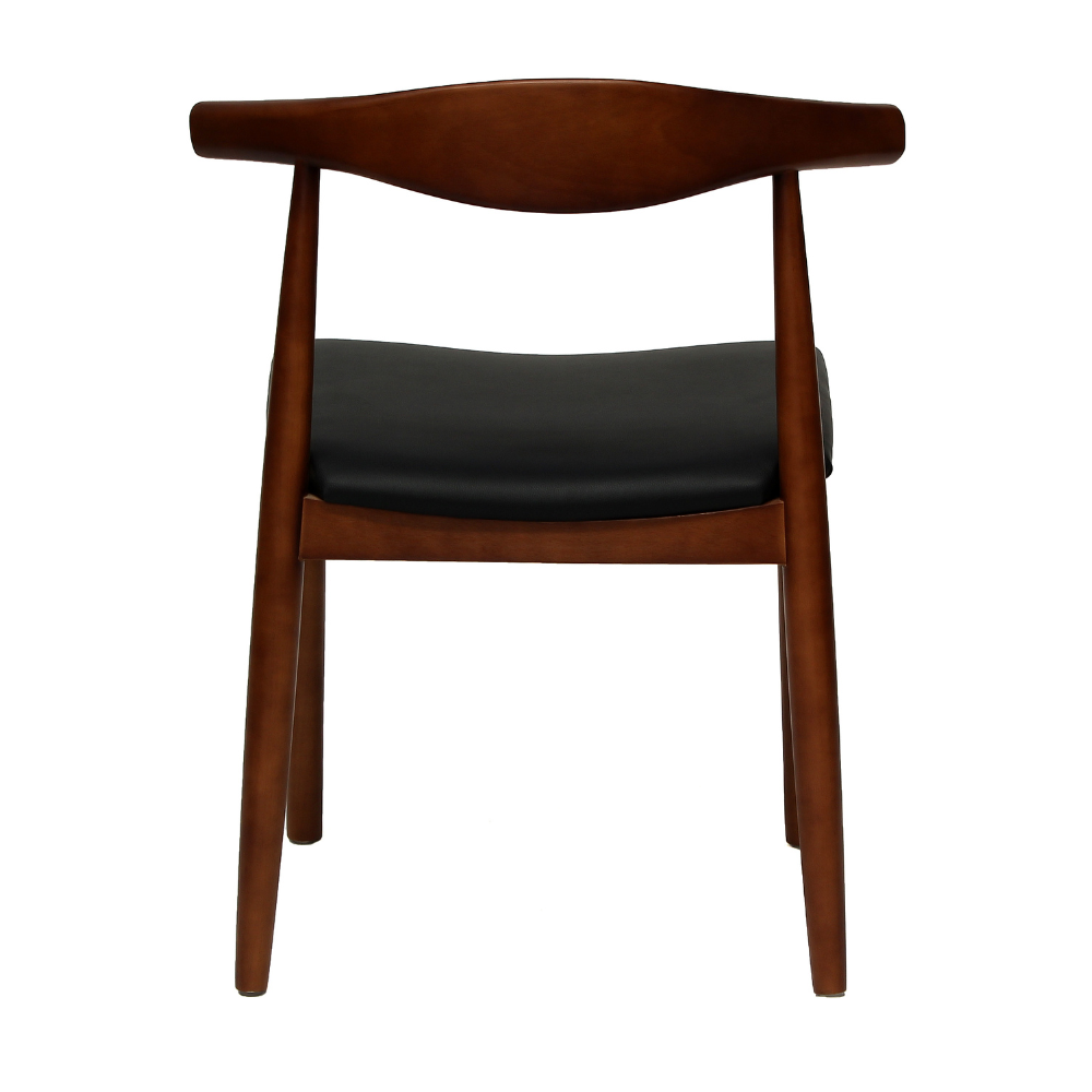 Silla Comercial para Restaurante - NOGAL BEAT MÓNACO - Sin Brazos - Asiento Tapizado y Estructura de Madera