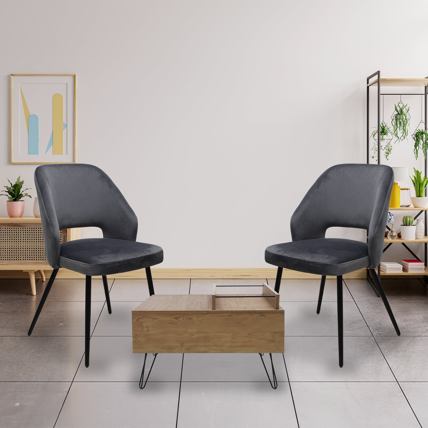 SILLA KINGSTRONG ASTURIAS Z001 SILL0903736 | Silla Ocasional | Base 4 Puntas de Metal | Estilizado Forrado en Tela | Interior Ambientada