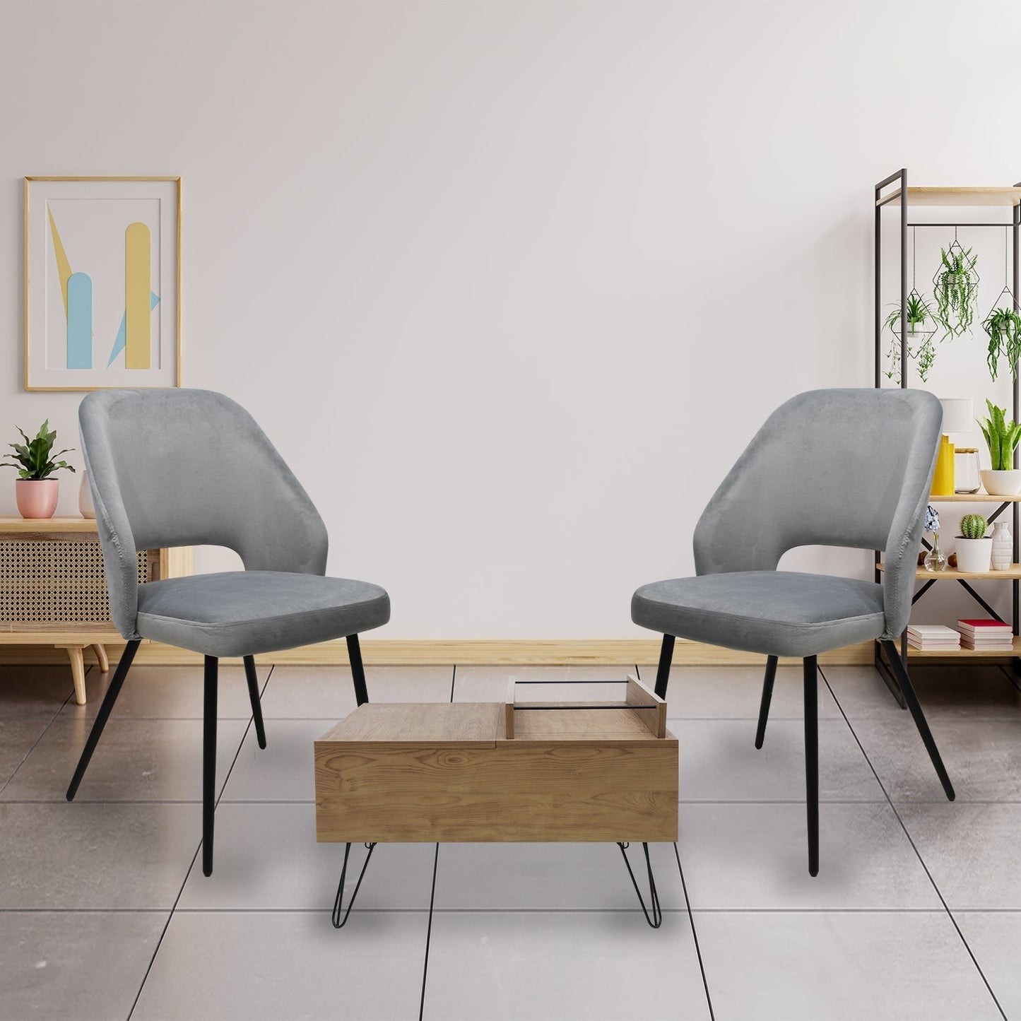 SILLA KINGSTRONG ASTURIAS Z001 SILL0903736 | Silla Ocasional | Base 4 Puntas de Metal | Estilizado Forrado en Tela | Interior Ambientada