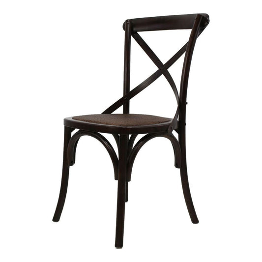 SILLA KINGSTRONG CROSSBACK MOB-6043F SILL0903556 | Silla Ocasional Comercial Decorativa | Base 4 Puntas | Estilo Escandinavo | Madera Asiento Texturizado | Interior