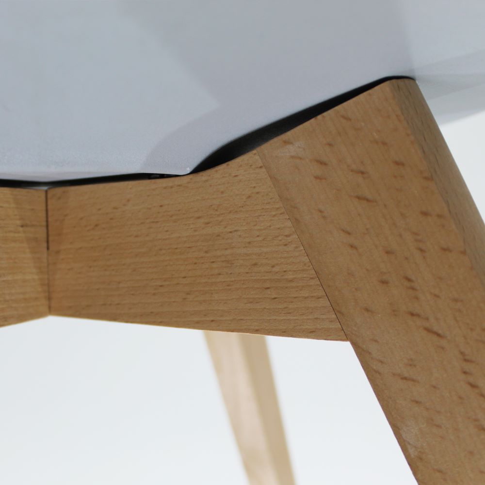 SILLA KINGSTRONG FRANKFURT SILL0670538 | Silla Comercial para Restaurante | Base 4 Puntas | Madera Solida Cruzada | Polipropileno | Acojinado | Interior