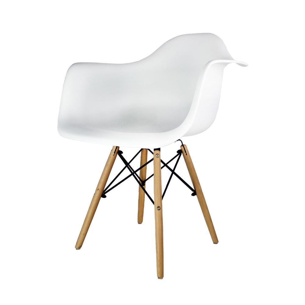 SILLA KINGSTRONG JM-1619 ESTOCOLMO SILL0360326 | Silla Comercial para Cafetería | Base 4 Puntas Madera | Varilla Cruzada | Polipropileno | Interior Sala Vestíbulo Decorar Espacios Pasillos Restaurante Bistro Zona de Alimentos