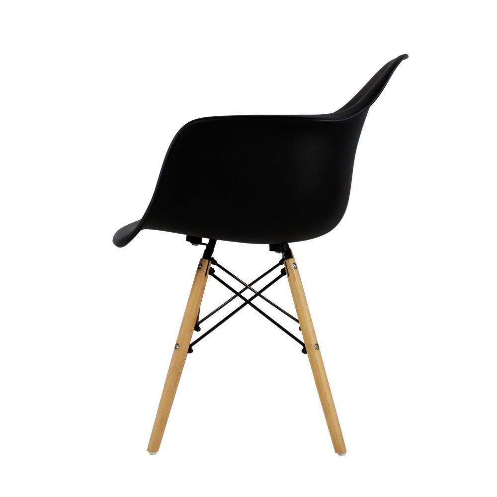 SILLA KINGSTRONG JM-1619 ESTOCOLMO SILL0360326 | Silla Comercial para Cafetería | Base 4 Puntas Madera | Varilla Cruzada | Polipropileno | Interior Sala Vestíbulo Decorar Espacios Pasillos Restaurante Bistro Zona de Alimentos