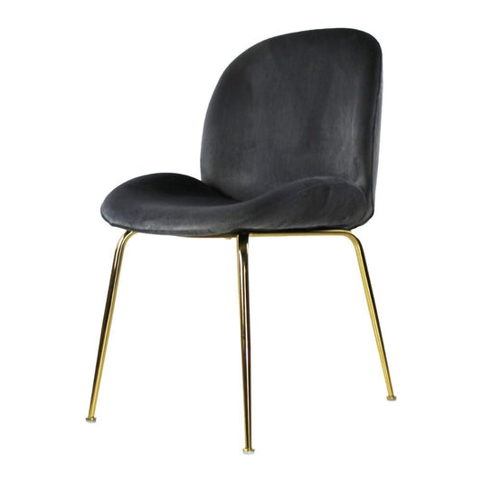 SILLA KINGSTRONG MOB-039B TREVISO VELVET SILL2242337 | Silla Ocasional Comercial Decorativa | Base 4 Puntas Metal | Tapizado Tela | Interior