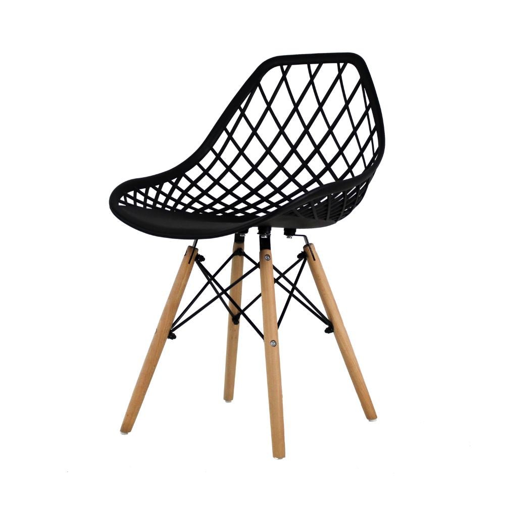 SILLA KINGSTRONG OSLO VENTO SILL0363037 | Silla Comercial para Cafetería | Base 4 Puntas Madera | Polipropileno | Interior Bar Hotel Hostelería Restaurante Zona de Alimentos