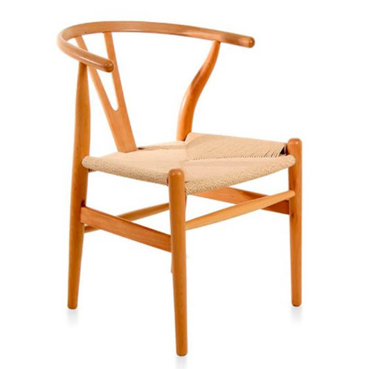 SILLA NOGAL BEAT SILLA COPENHAGUE | Silla Tipo Hans Jorgen Wegner Hotel | Asiento Tejido Fibra Natural | Varios Colores | Madera | Interior