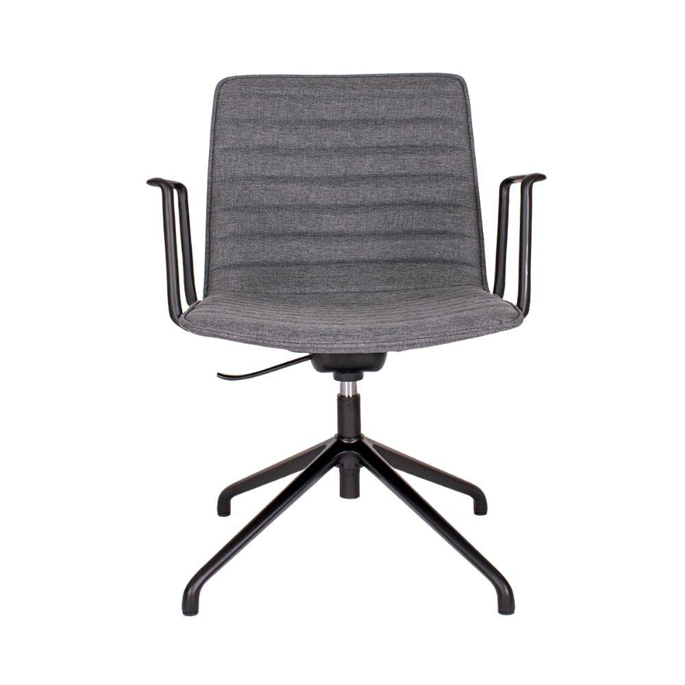 SILLA OFFIHO BLACK ENEAS OHV-144negro | Silla Visitante | Base 4 Puntas | Tapizado | Interior | Despacho Oficina