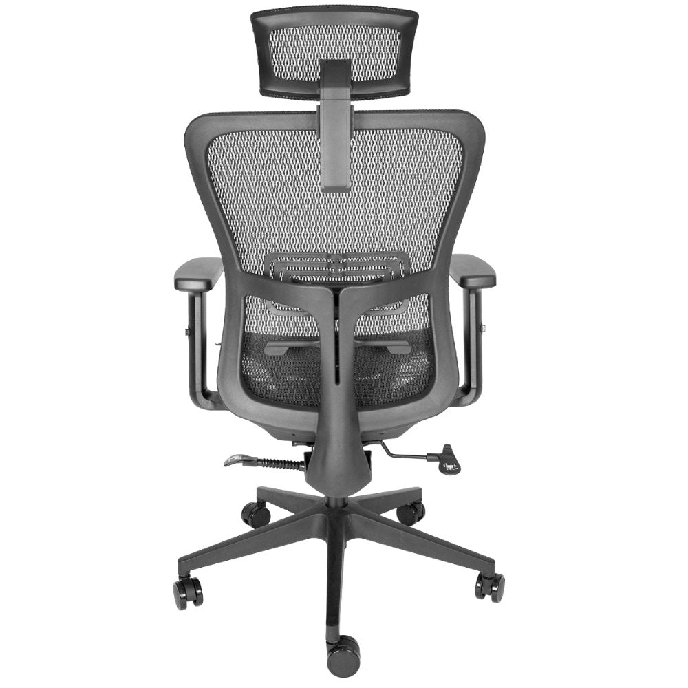 SILLA OFFIHO DRACO OHE-605 NEGRO | Silla Ejecutiva | Diseño Ergonómico | Respaldo Alto | Estrella Pentagonal | Interior | Oficina Despacho