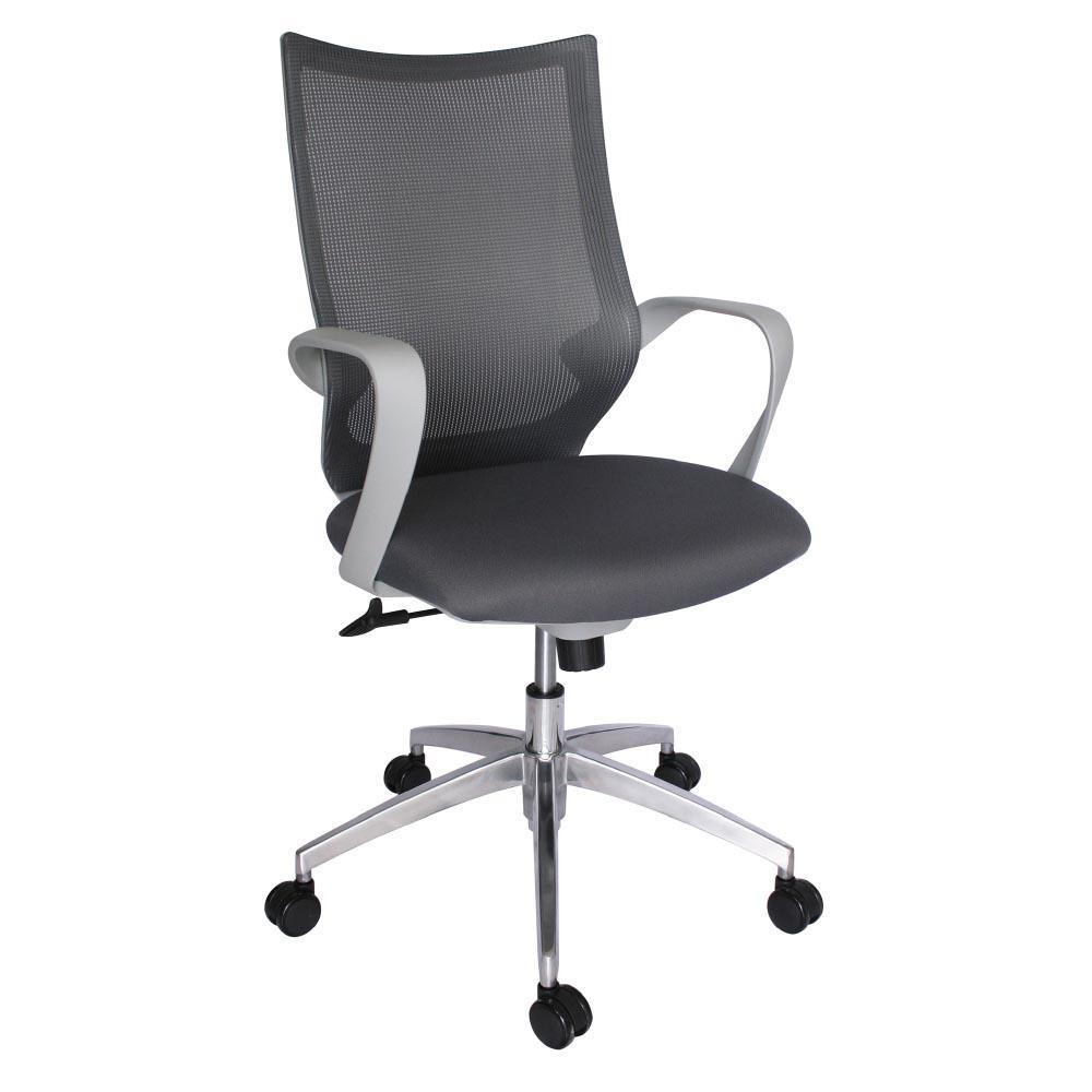 SILLA OFFIHO EQUA OHE-183gris | Silla Operativa Diseño Ergonómico Oficina Area Trabajo | Altura Ajustable | Respaldo en Malla | Interior