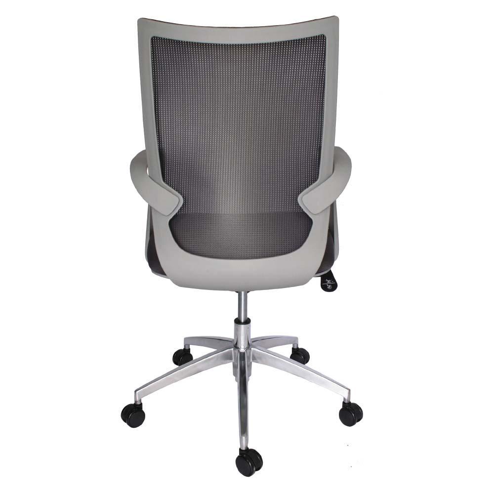 SILLA OFFIHO EQUA OHE-183gris | Silla Operativa Diseño Ergonómico Oficina Area Trabajo | Altura Ajustable | Respaldo en Malla | Interior