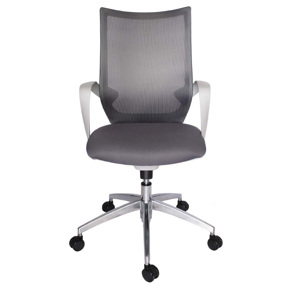 SILLA OFFIHO EQUA OHE-183gris | Silla Operativa Diseño Ergonómico Oficina Area Trabajo | Altura Ajustable | Respaldo en Malla | Interior