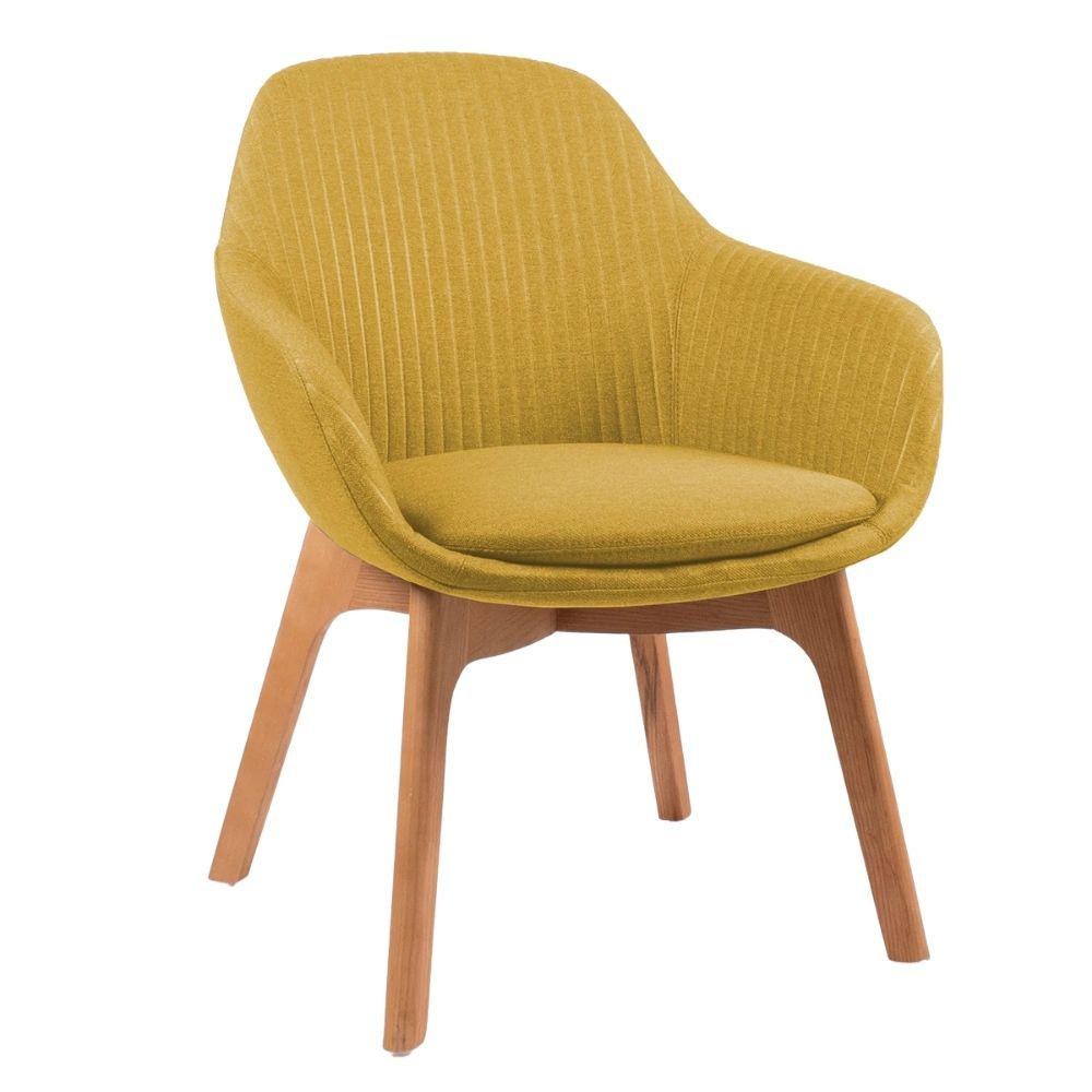 SILLA OFFIHO FABRIZIA OHV-126 | Silla Visitante | Base Madera | Varios Colores | Tapizado | Interior | Hotel Recepción