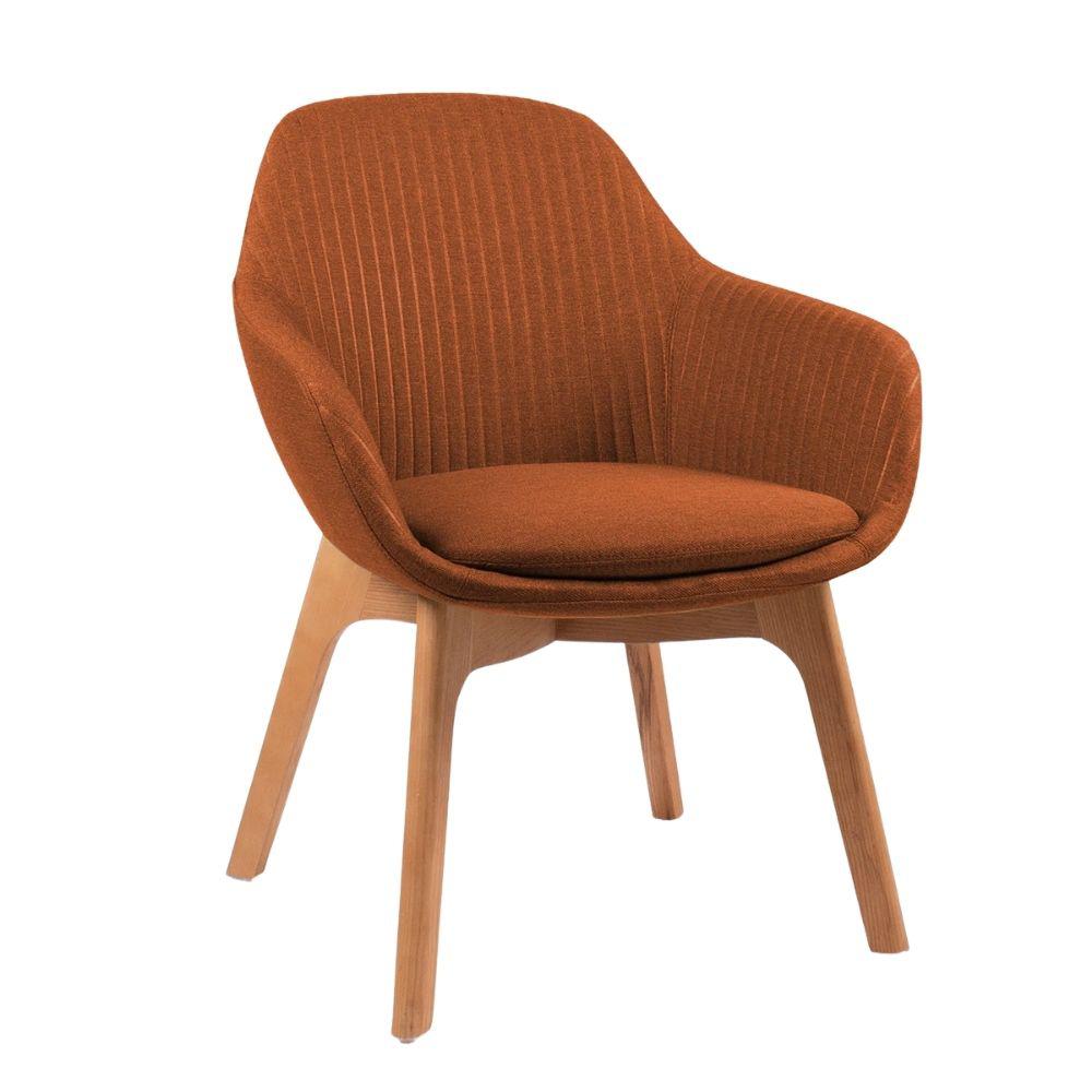 SILLA OFFIHO FABRIZIA OHV-126 | Silla Visitante | Base Madera | Varios Colores | Tapizado | Interior | Hotel Recepción