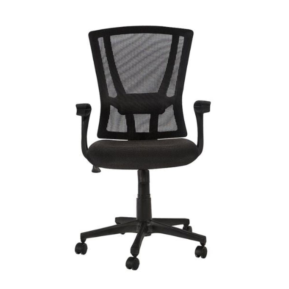 Silla De Oficina Operativa Soporte Lumbar - ALBAR BREAK-S - Negro - Asiento Tapizado y Respaldo En Malla