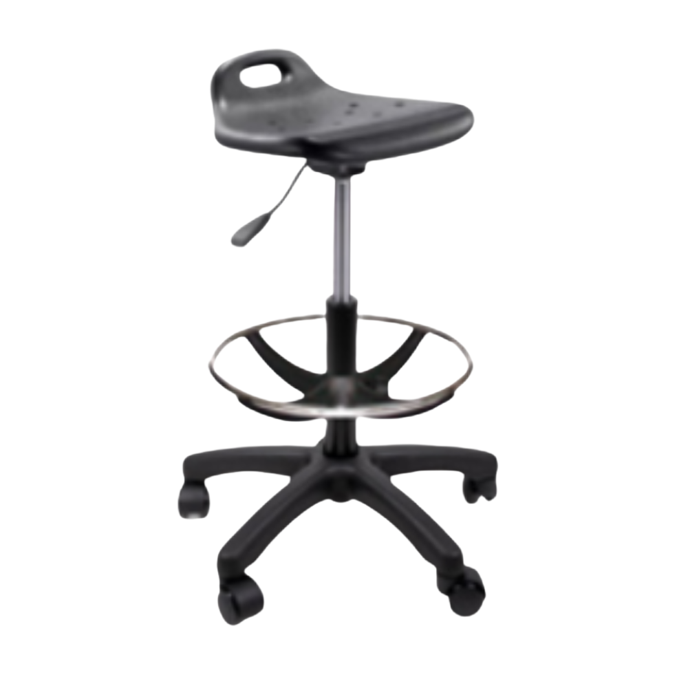 Silla de Oficina Industrial Ergonómica - OFFIHO HEAVY DUTY LINE OHI-49 - Negro - Asiento en Poliuretano
