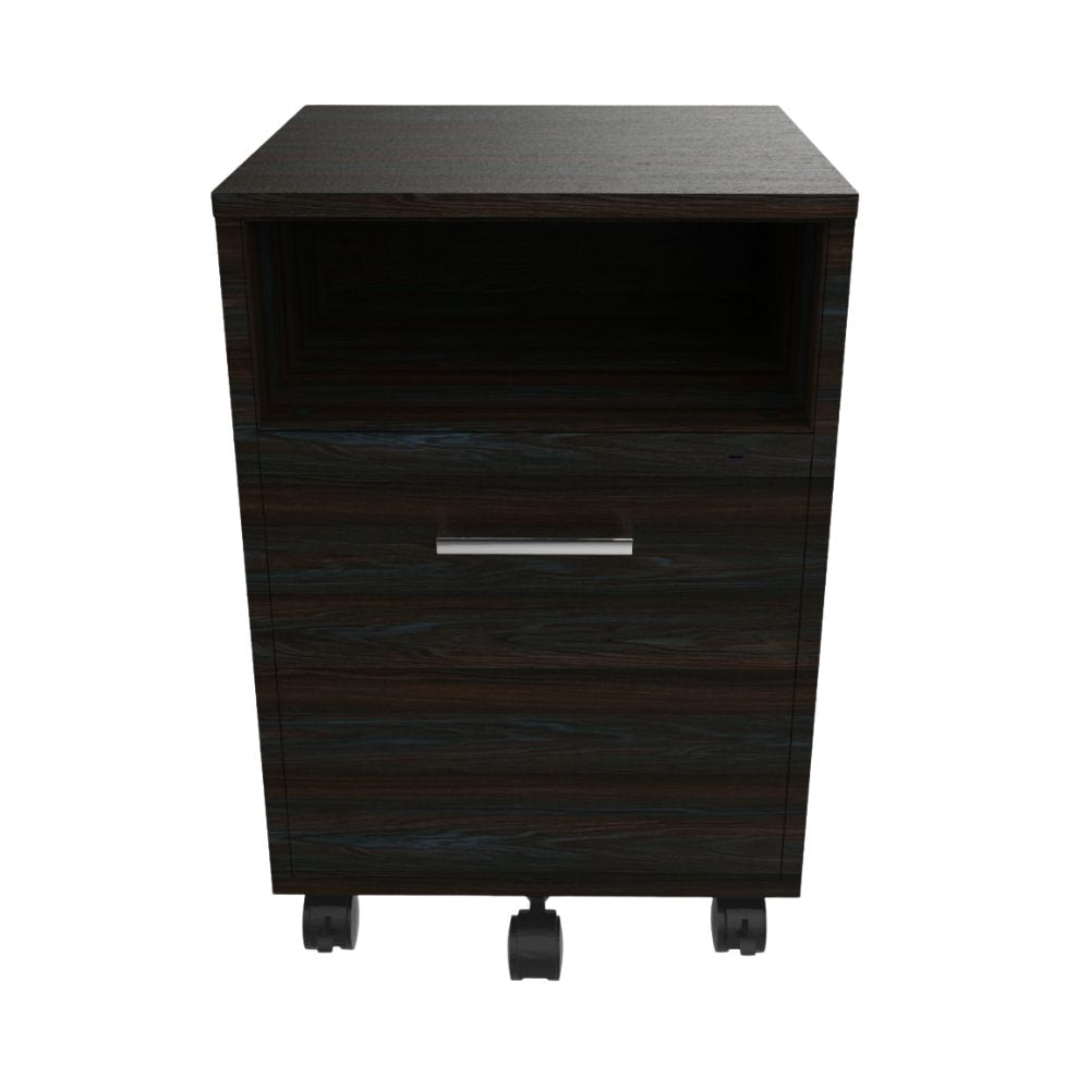 Archivero para Biblioteca - OFIK VASARI 884 - Varios Colores - 1 entrepaño y 1 Cajón - 884 - OFIK - NOGAL BEAT - Archivero