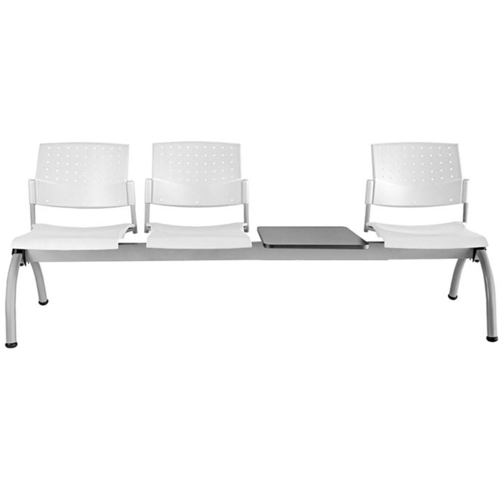 BANCA MESA LABENZE ARETA | Banca Mesa Lugar Público Sala de Espera Aeropuerto Hospital | 2 o 3 Plazas con Mesa | Varios Colores | Polipropileno | Interior - 108 - 2104M - Labenze - NOGAL BEAT -