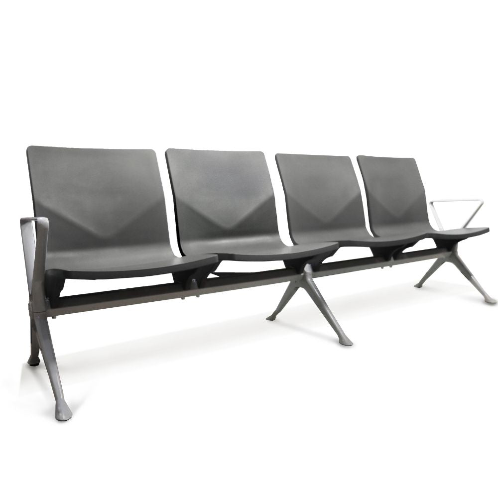 BANCA NOGAL BEAT MARBELLA | Banca de Visita para Aeropuerto | 2-3-4 Plazas | Estructura Acero Inoxidable | Interior - MARBELLA 4 PLAZAS - MOBILIARIO EN MOVIMIENTO - NOGAL BEAT - Banca