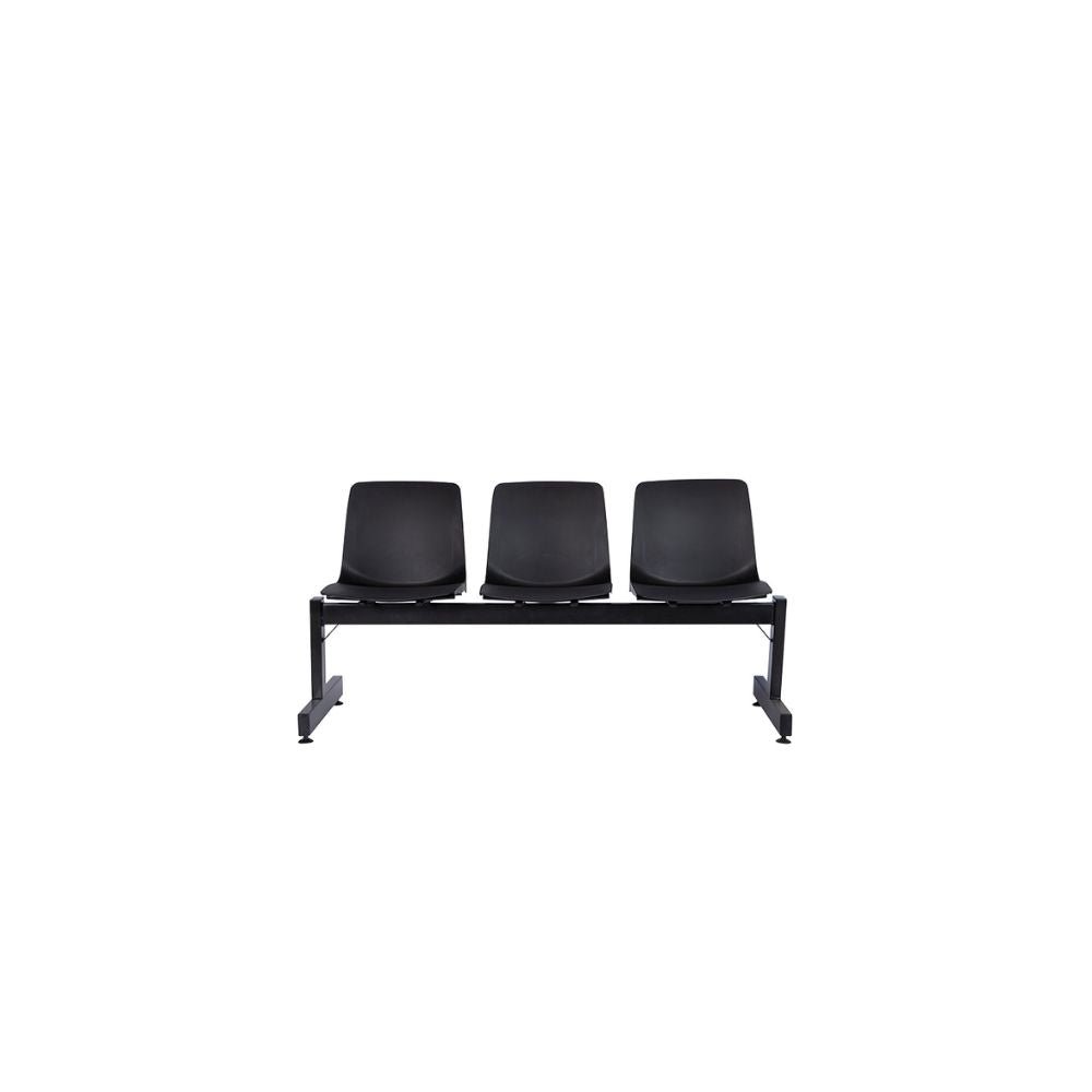 BANCA NOGAL BEAT PL - 30 3P | Banca Visitante para Sala de Espera Instituciones | 3 Plazas | Polipropileno | Interior - PL - 30 3P - ALBAR - NOGAL BEAT -