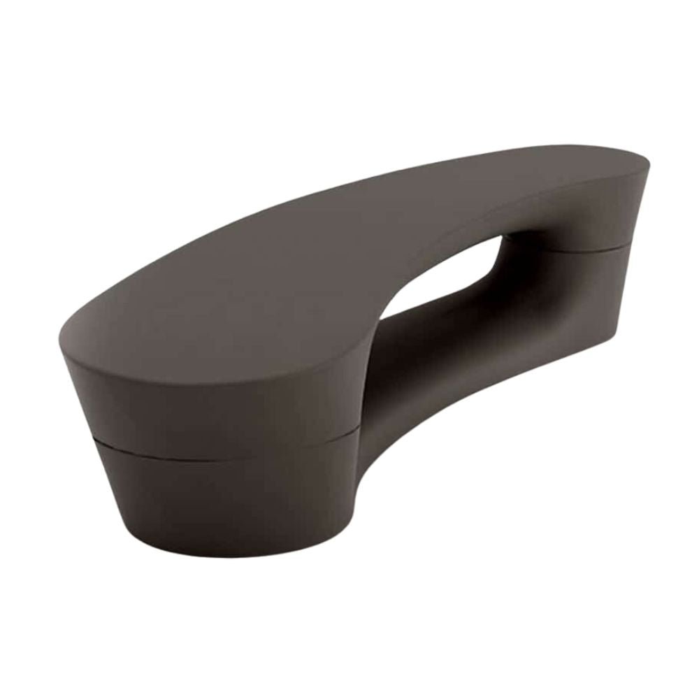 BANCADA RESOL BOOMERANG | Bancada para Sala de Espera Moderna Terraza | 45 cm | Polietileno Rotomoldeado | Interior - 40248 POLIET.1X.GR - Resol - NOGAL BEAT - Banca