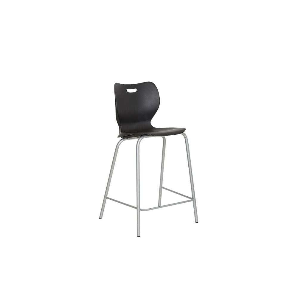 BANCO NOGAL BEAT AR - 100 P | Banco Bajo para Cafetería Restaurante | 67 cm | Estructura Tubular | Concha Polipropileno | Interior - AR - 100 P - ALBAR - NOGAL BEAT - Bancos