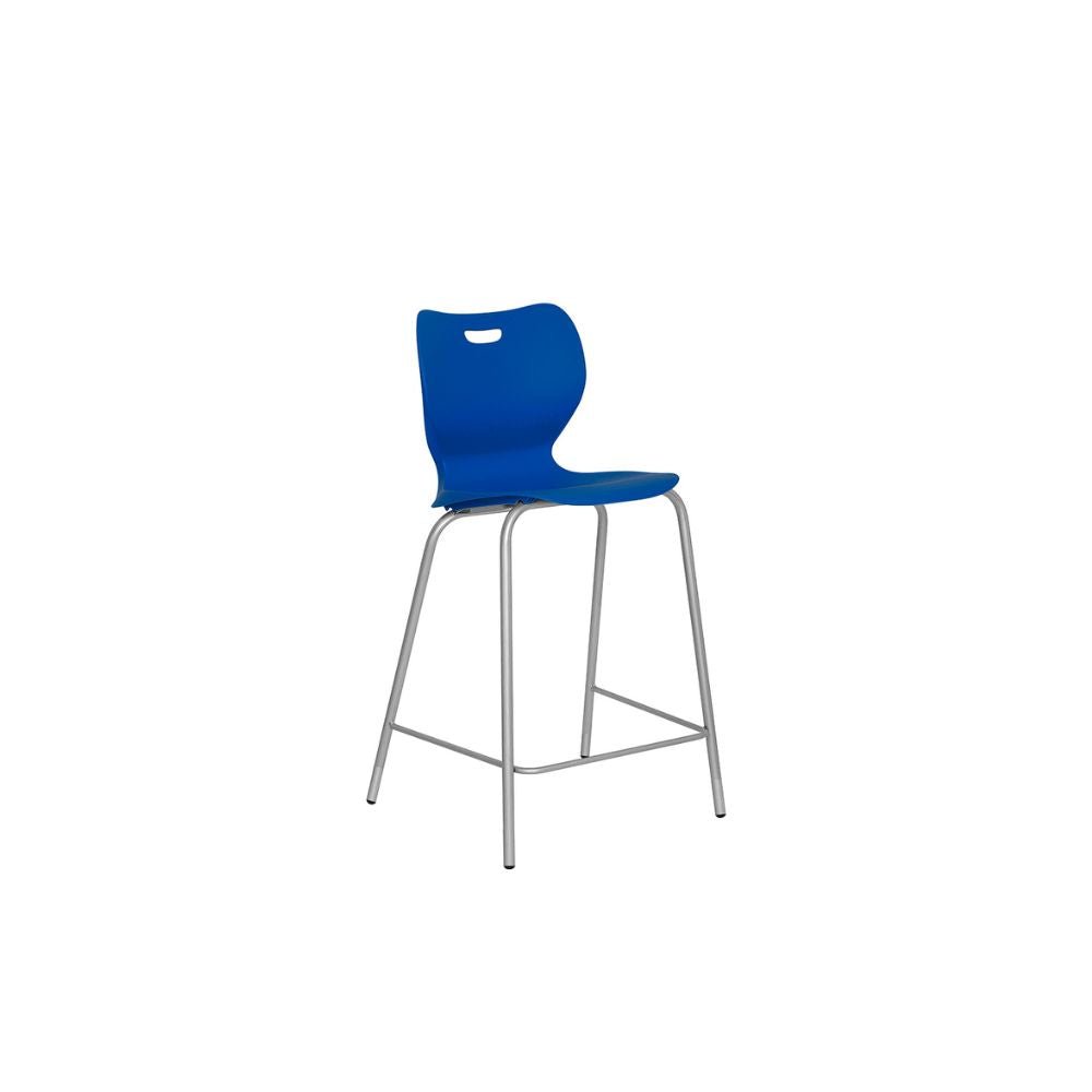BANCO NOGAL BEAT AR - 100 P | Banco Bajo para Cafetería Restaurante | 67 cm | Estructura Tubular | Concha Polipropileno | Interior - AR - 100 P - ALBAR - NOGAL BEAT - Bancos