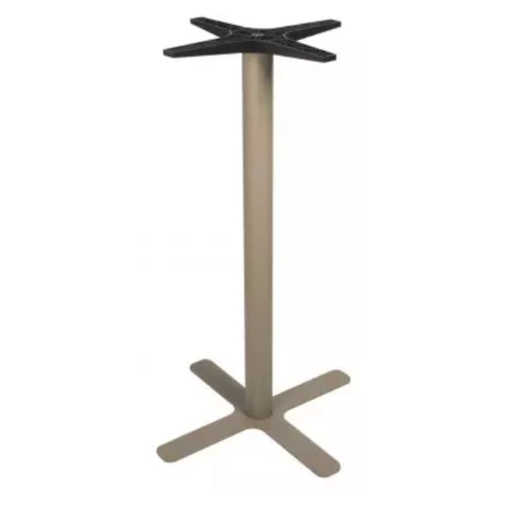 Base Comercial para Mesas Alta 108.5 cm - RESOL GOYA ALTA - Varios Colores - 4 Puntas en Cruz con Reguladores y Estructura de Acero - 59667 - Resol - NOGAL BEAT - Base