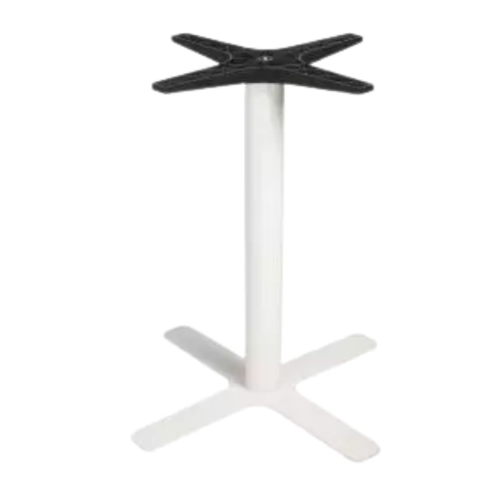 Base Comercial para Mesas Baja - RESOL GOYA - Varios Colores - 4 Puntas en Cruz con Reguladores y Estructura de Acero - 59666 - Resol - NOGAL BEAT - Base