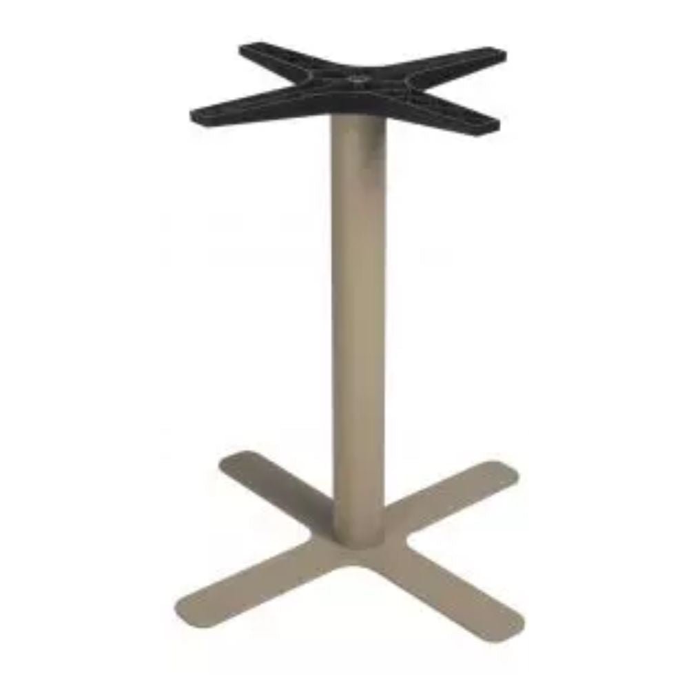 Base Comercial para Mesas Baja - RESOL GOYA - Varios Colores - 4 Puntas en Cruz con Reguladores y Estructura de Acero - 59664 - Resol - NOGAL BEAT - Base