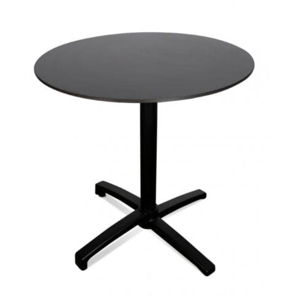 BASE Y CUBIERTA RESOL DROP 70 DIA HPL | Pie de Mesa con Cubierta HPL para Restaurante | 72 cm | Estructura Aluminio Pintado | Interior + Exterior - 04644 - Resol - NOGAL BEAT - Mesas