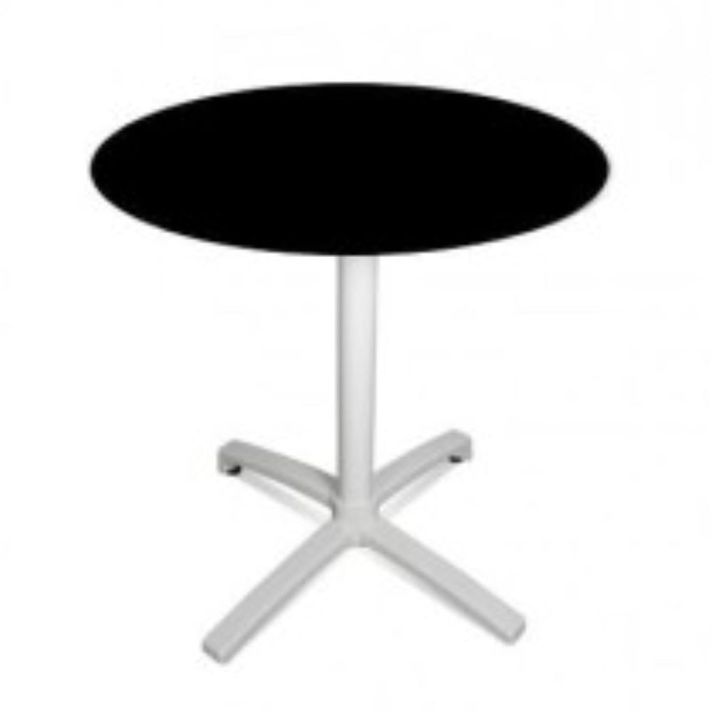 BASE Y CUBIERTA RESOL DROP 70 DIA HPL | Pie de Mesa con Cubierta HPL para Restaurante | 72 cm | Estructura Aluminio Pintado | Interior + Exterior - 04650 - Resol - NOGAL BEAT - Mesas