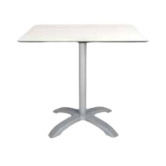 BASE Y CUBIERTA RESOL MAX 70 X 70 HPL | Pie de Mesa con Cubierta HPL para Restaurante | 71 cm | Tubo de Aluminio | Interior + Exterior - 01475 - Resol - NOGAL BEAT - Mesas