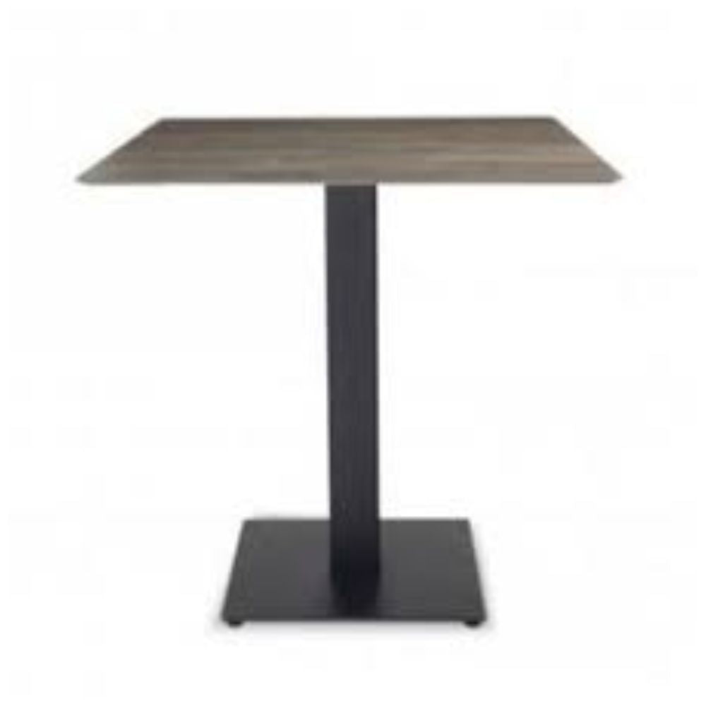 BASE Y CUBIERTA RESOL TAPIES 80 X 80 DUR | Pie de Mesa con Cubierta DUR para Restaurante | 71 cm | Hierro Fundido | Interior - 69181 - Resol - NOGAL BEAT - Mesas