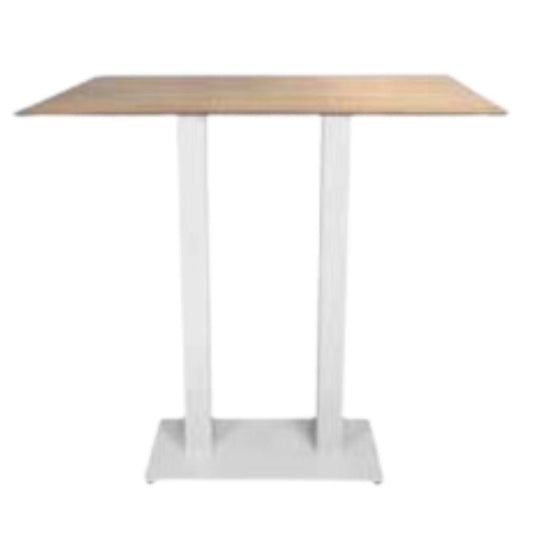 BASE Y CUBIERTA RESOL TAPIES DOBLE ALTA 120 X 80 HPL | Pie de Mesa con Cubierta HPL para Restaurante | 110 cm | Hierro Fundido | Interior - 05414 - Resol - NOGAL BEAT - Mesas