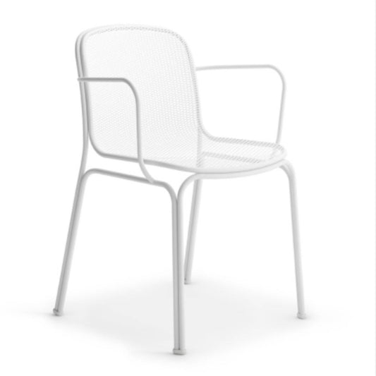 Colos Silla Villa 2 Ocasional Malla Acero Moldeado Base 4 Puntas Uso Interperie - VILLA 2 - Colos - NOGAL BEAT - Sillas
