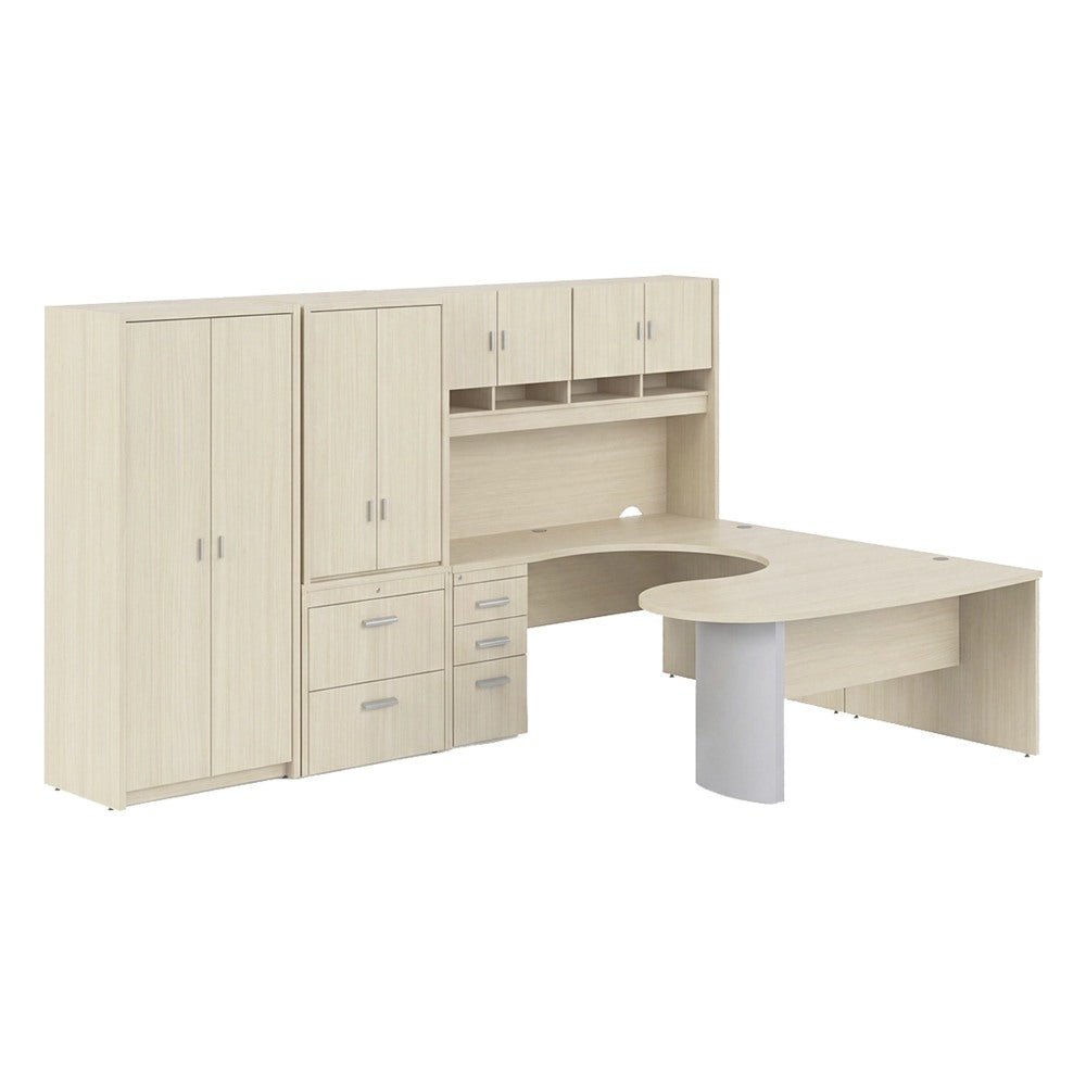 Conjunto Presidente para Oficina Ejecutiva - GEBESA PRIME - Frente 344 cm - Izquierda - GBR110L - GEBESA - NOGAL BEAT - Escritorio de Oficina