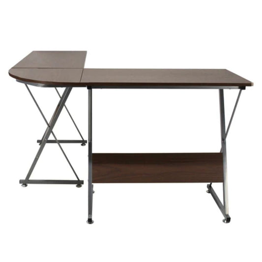 ESCRITORIO KINGSTRONG JM - 909M ESCR0360127 | Escritorio Uso de Oficina Tipo Secretarial | Base Estructura Metalica | Varios Colores | Madera en "L" | Interior - ESCR0360127 - Mundo In - NOGAL BEAT -