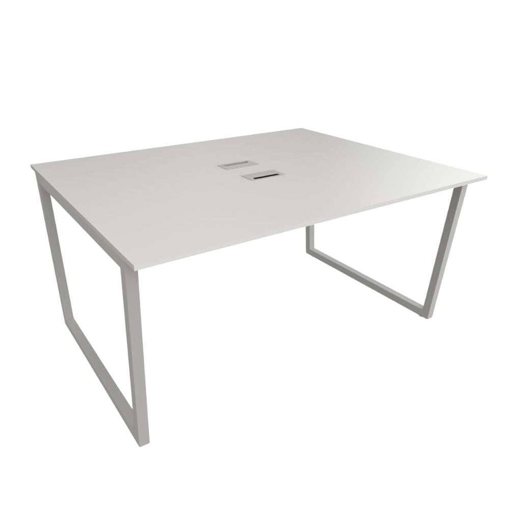 Escritorio para Oficina - OFIK VASARI 871 - Cubierta en Melamina y Estructura en Acero - 871 - OFIK - NOGAL BEAT - Escritorio