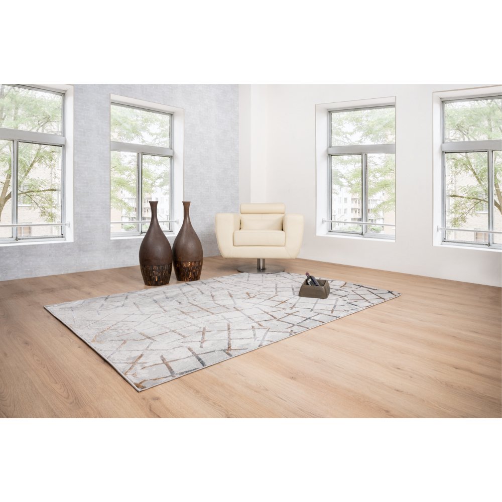 LAVIN ADARA T2259 | Tapete Decorativo para Proyectos Interioristas | Tono Oro + Gris + Azul | Varias Medidas | Interior - T2259-60 x 90 - LAVIN - NOGAL BEAT - Tapetes