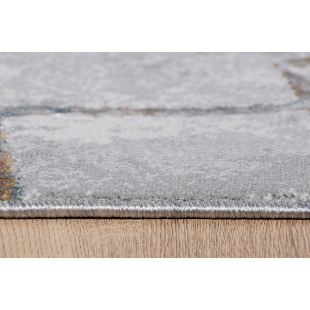 LAVIN ADARA T2259 | Tapete Decorativo para Proyectos Interioristas | Tono Oro + Gris + Azul | Varias Medidas | Interior - T2259-60 x 90 - LAVIN - NOGAL BEAT - Tapetes