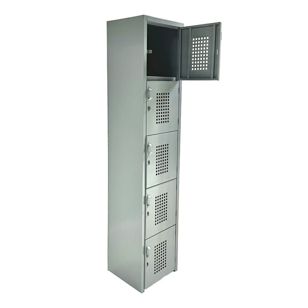 LOCKER OFIK 321 | Locker para Empresa | 5 Puertas | Perforado | Interior - OFK 321 - OFIK - NOGAL BEAT - Mobiliario