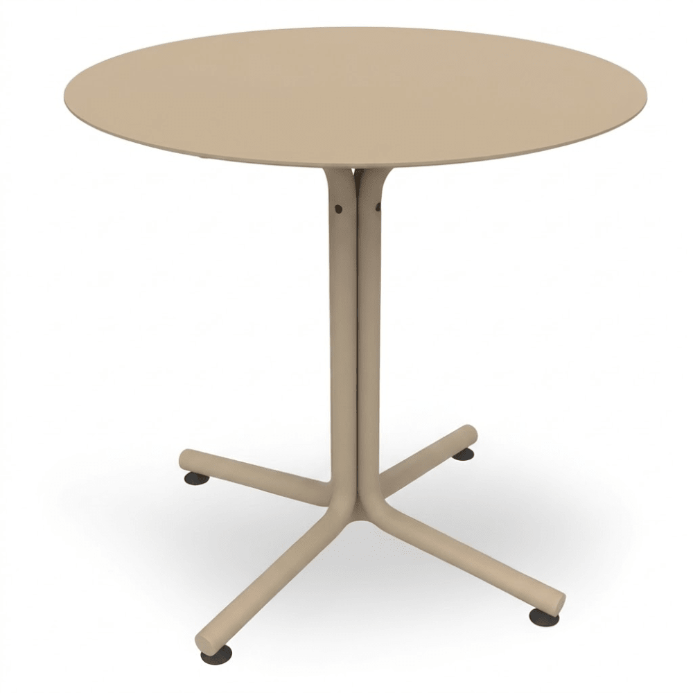 Mesa Comercial Circular - RESOL BINI HPL - Varios Colores - Protección UV - Tablero en Compacto Fenólico - 06637 - Resol - NOGAL BEAT - Mesas