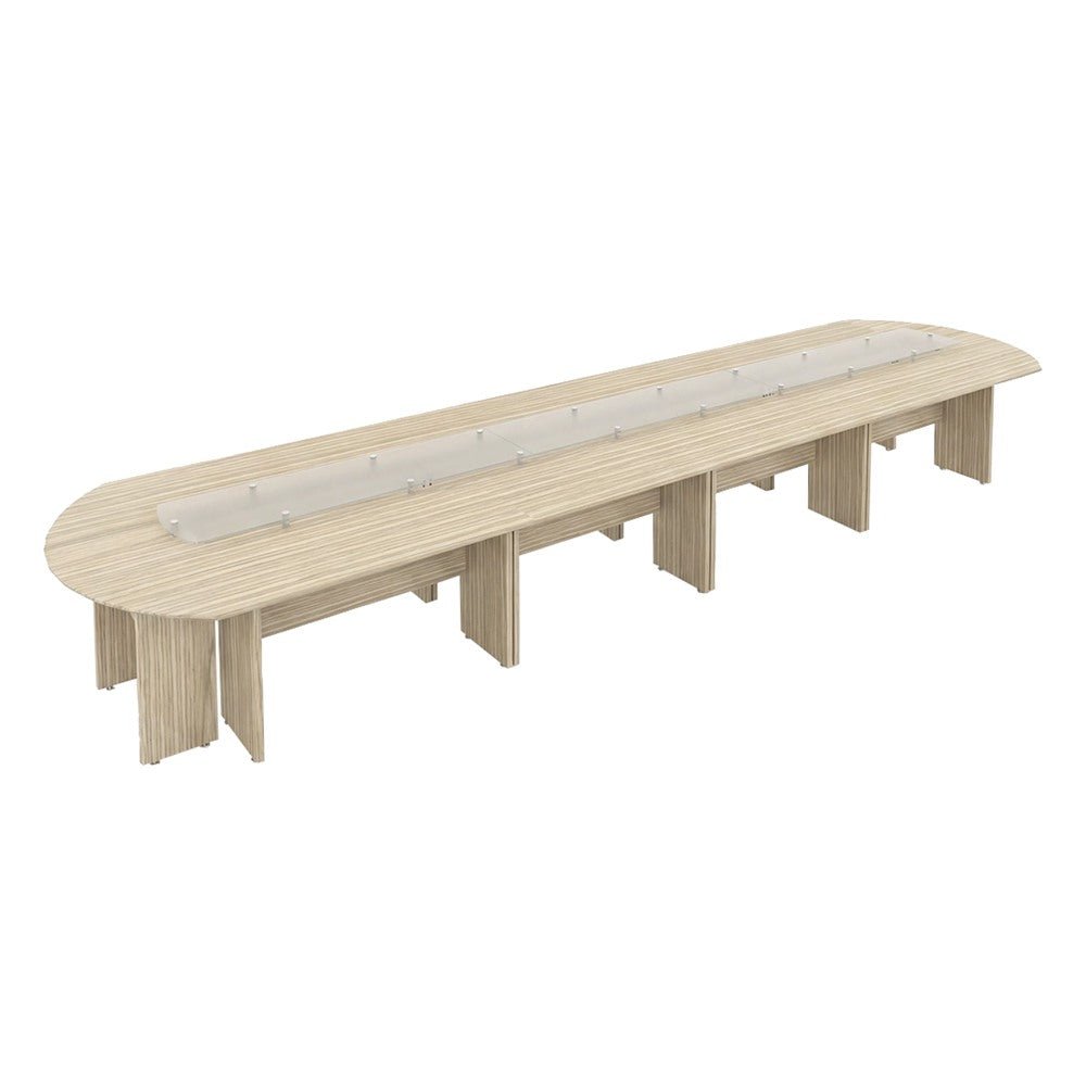 Mesa de Juntas Configurable para Sala de Conferencias - GEBESA CONTEMPO - Frente 600 cm - GCC590600 - GEBESA - NOGAL BEAT - Mesa de Juntas