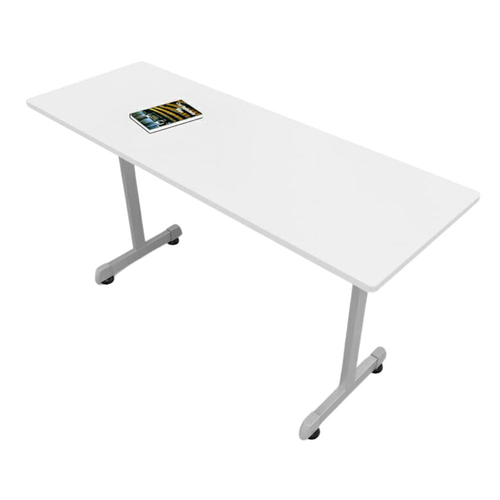 Mesa de Trabajo para oficina - OFIK 728 - Cubierta en Melamina y Estructura en Acero - 728 - OFIK - NOGAL BEAT - Escritorio