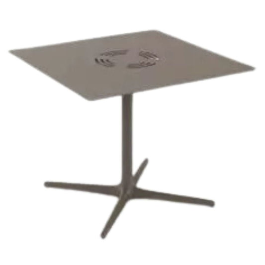 MESA RESOL TOLEDO AIRE XL 90x90 | Mesa Ocasional | Estructura Aluminio | Pintado | Compacto Fenólico | Interior + Exterior - 05472 - Resol - NOGAL BEAT - Mesas