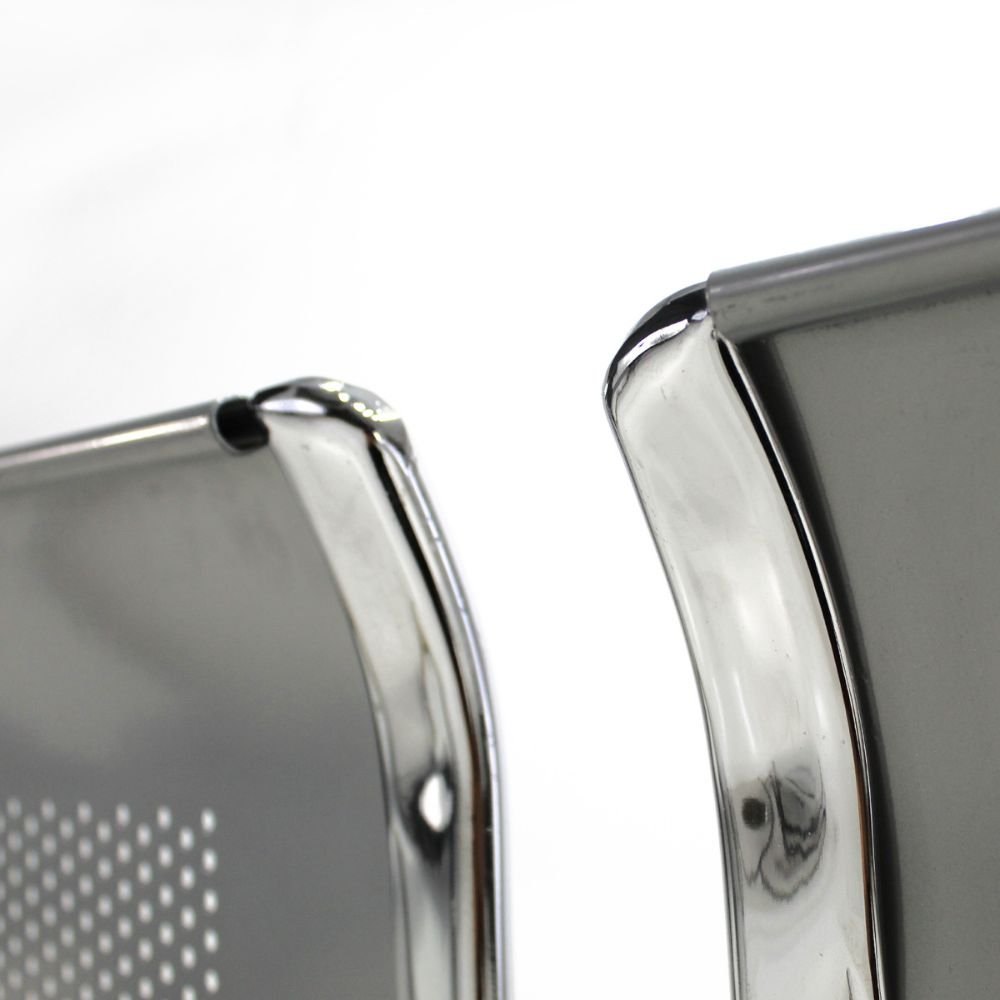 Nogal Beat BANCA 2 PLAZAS METAL CROMADO para Sala de Espera Recepcion - BANC0360257 - Mundo In - NOGAL BEAT -