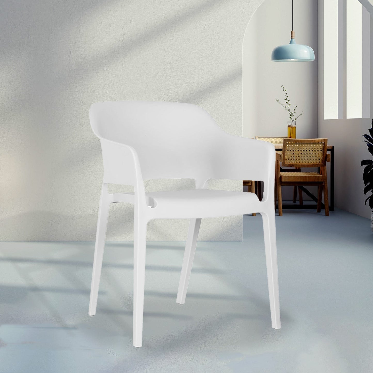 SILLA KINGSTRONG CAPRI SILL0903766 | Silla Ocasional Restaurantes Cafetería Zona de Alimentos | Descansa-Brazos | Base 4 Puntas | Polipropileno | Exterior + Interior | Local Fonda Bistró Comercio de Comida Mercado Centros de Alimentos Comedor Hogar