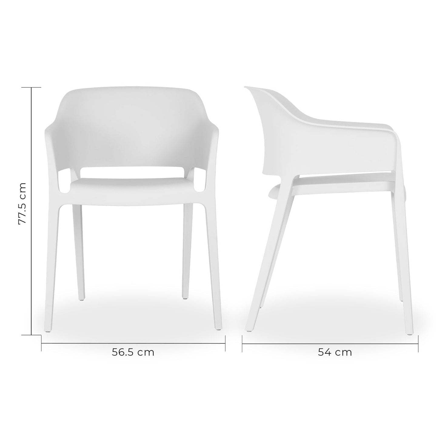 SILLA KINGSTRONG CAPRI SILL0903766 | Silla Ocasional Restaurantes Cafetería Zona de Alimentos | Descansa-Brazos | Base 4 Puntas | Polipropileno | Exterior + Interior | Local Fonda Bistró Comercio de Comida Mercado Centros de Alimentos Comedor Hogar