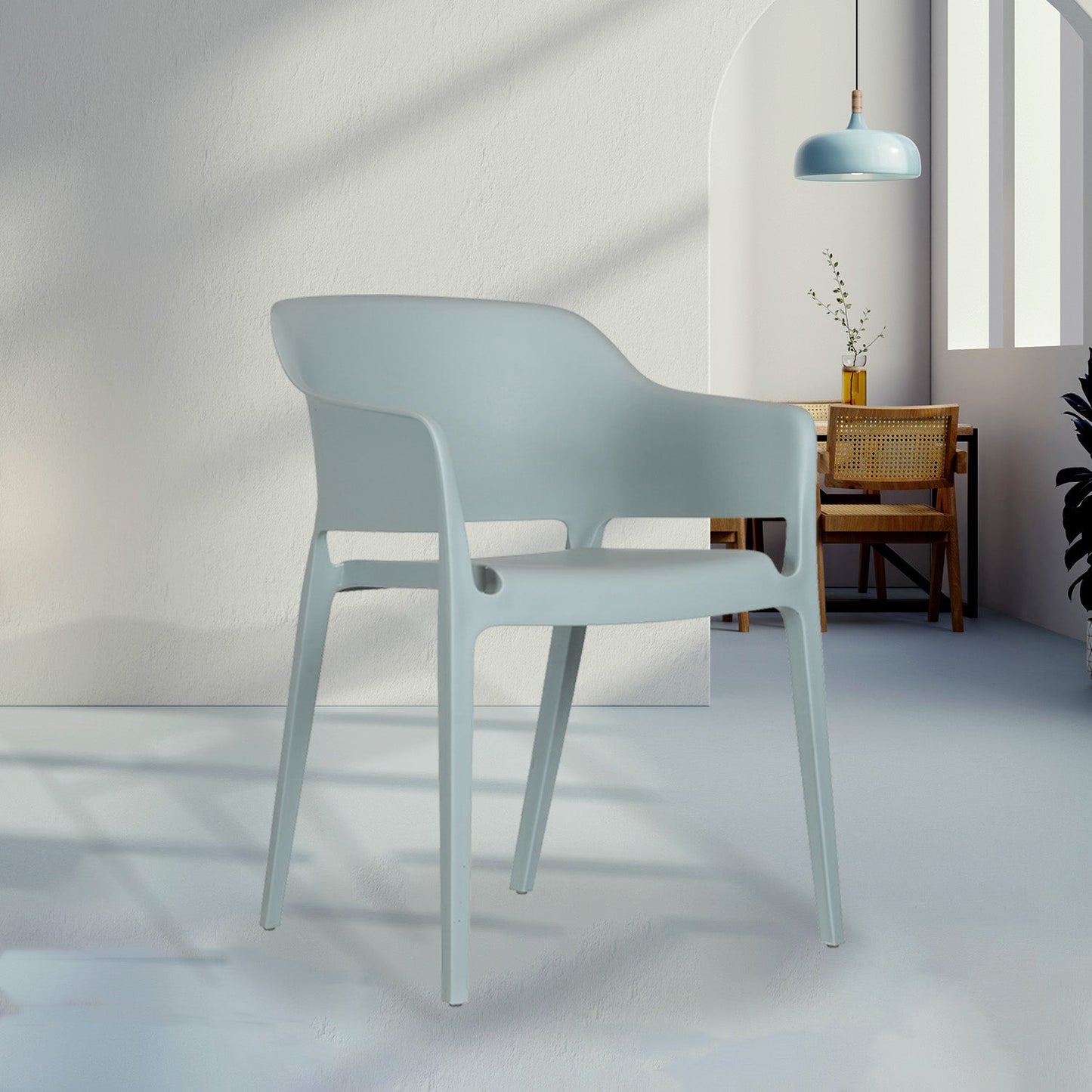 SILLA KINGSTRONG CAPRI SILL0903766 | Silla Ocasional Restaurantes Cafetería Zona de Alimentos | Descansa-Brazos | Base 4 Puntas | Polipropileno | Exterior + Interior | Local Fonda Bistró Comercio de Comida Mercado Centros de Alimentos Comedor Hogar